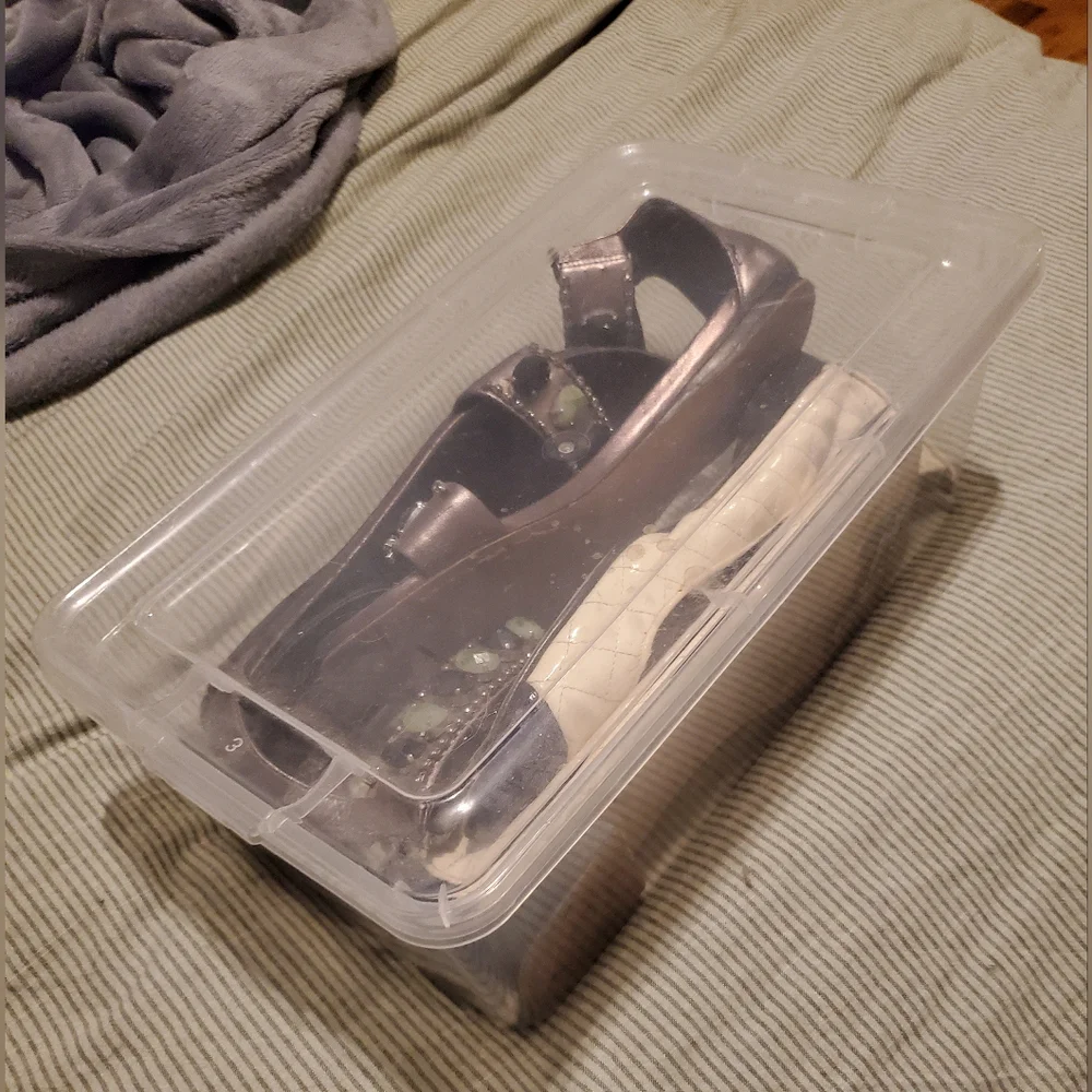 Clear Shoe Storage Box w/ lid